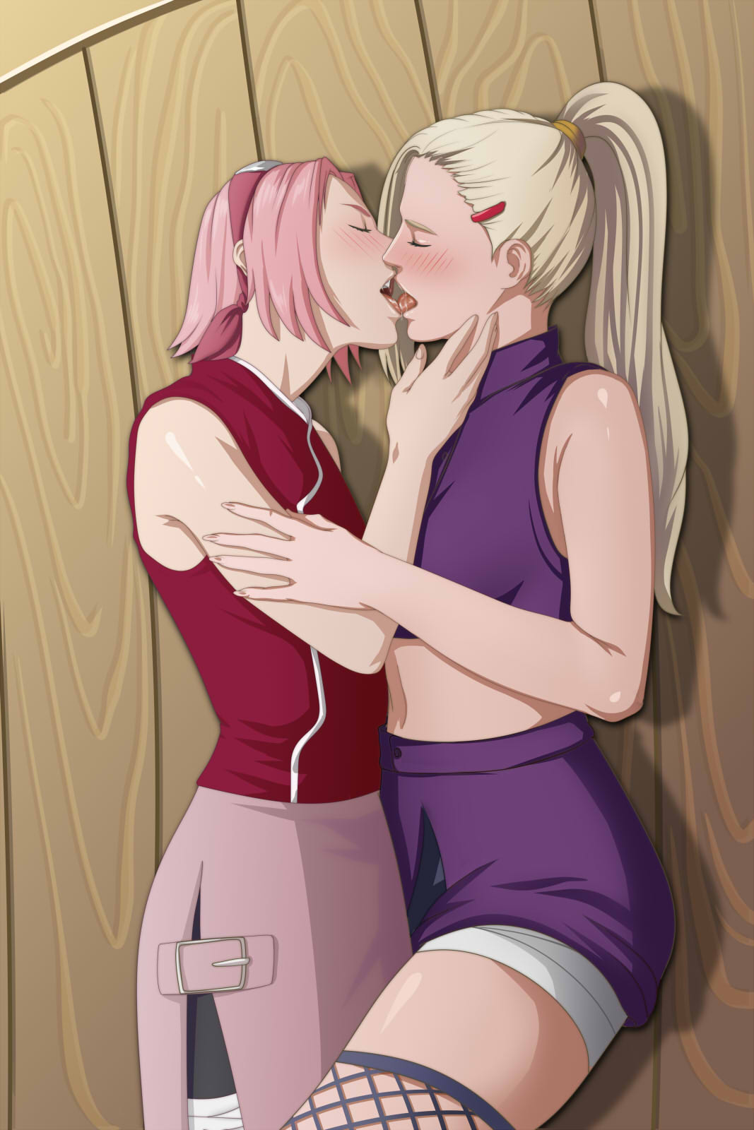 Sakura Haruno embrasse ino