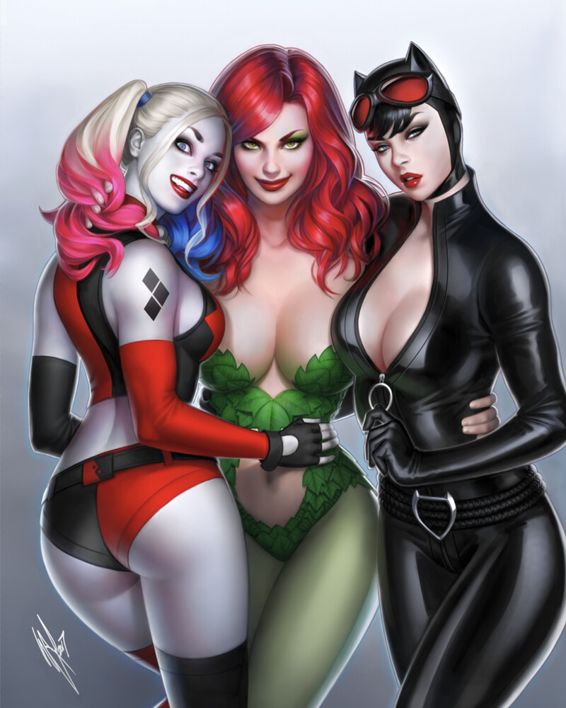 Poison Ivy Harley Quinn sexy catwoman