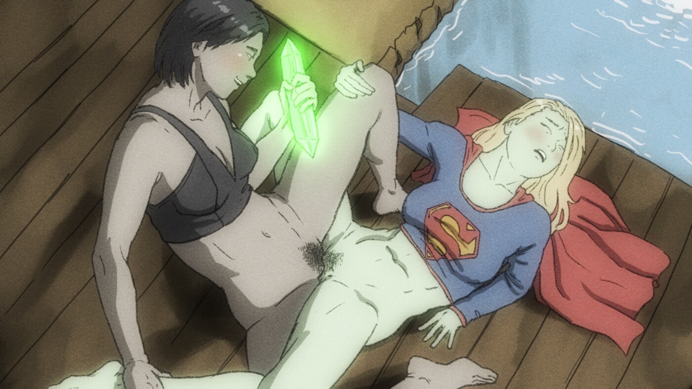 Supergirl lesbiennes chatte contre chatte
