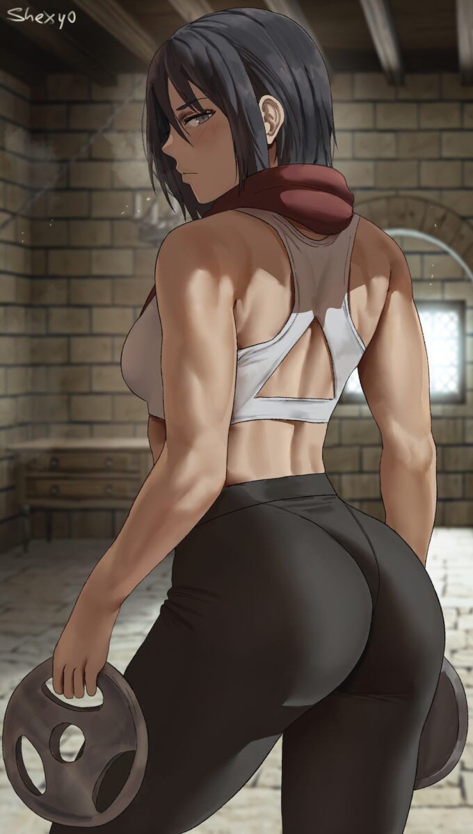 Mikasa Ackerman Attaque des titans fitness girl