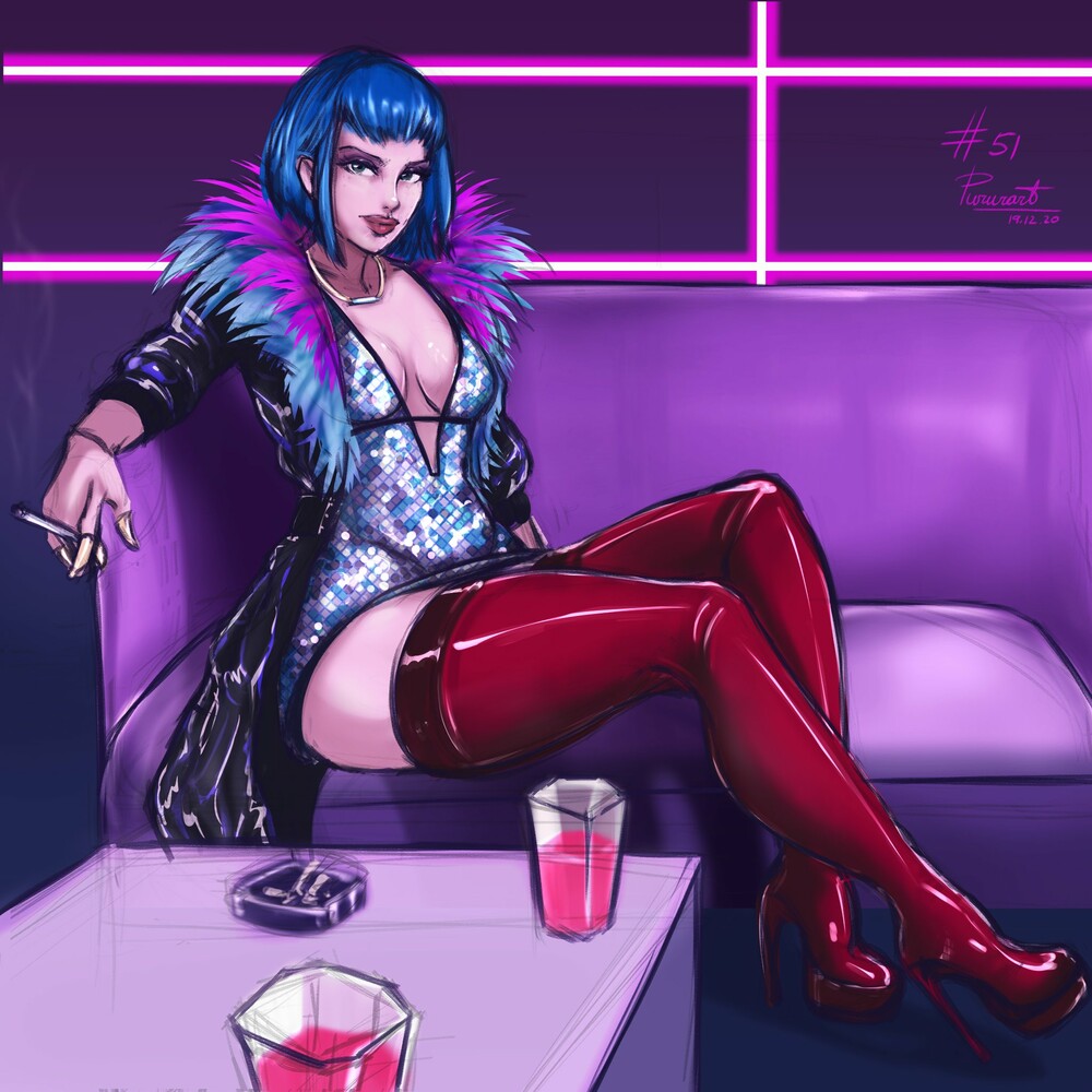 Evelyn Parker Cyberpunk 2077 dessin sexy