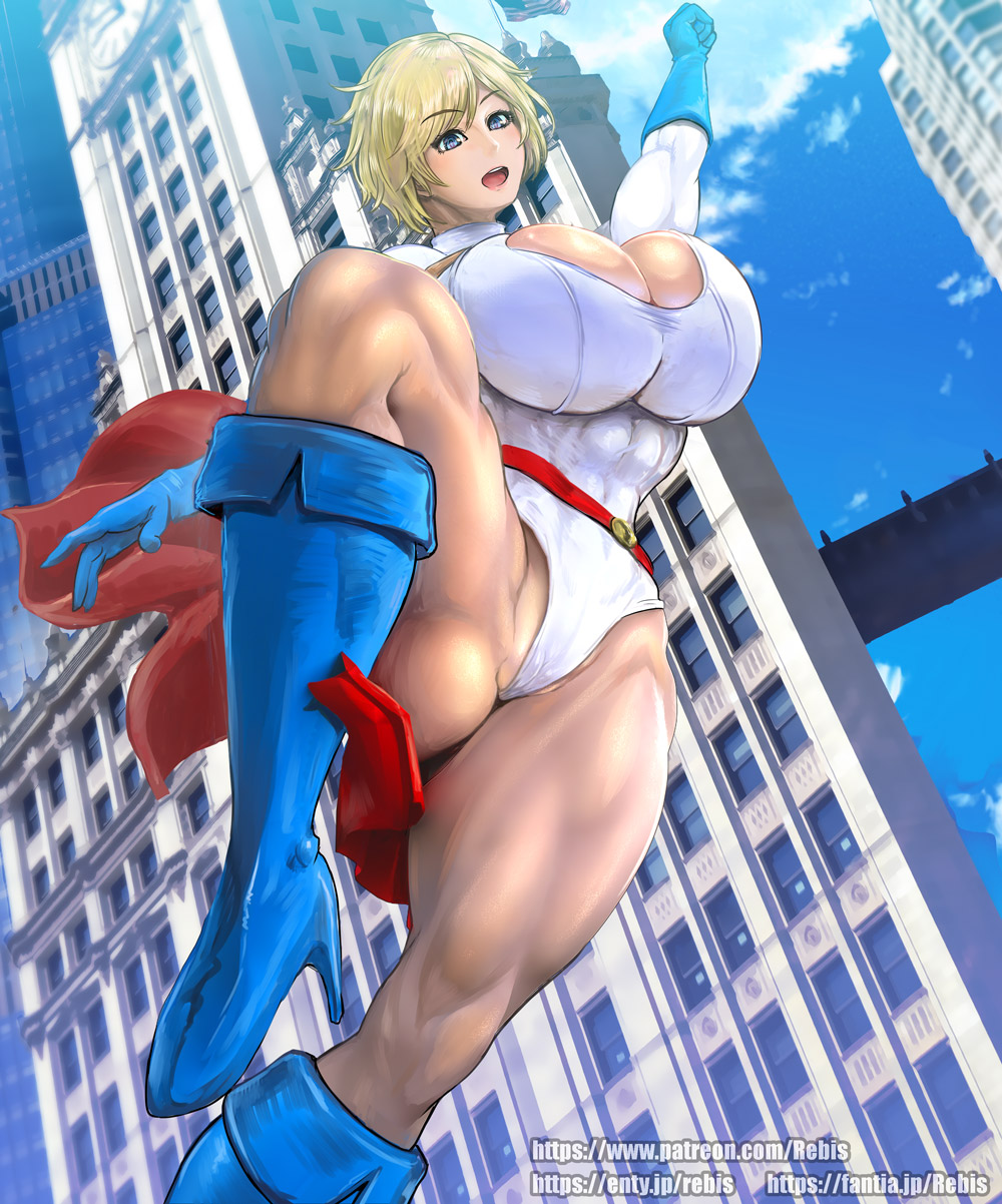 Power Girl DC Comics jambes muscles