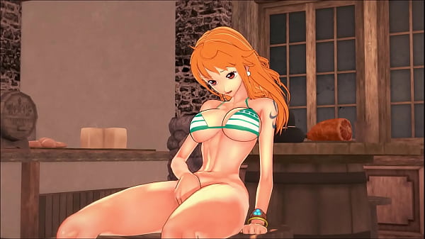 Nami se touche la chatte