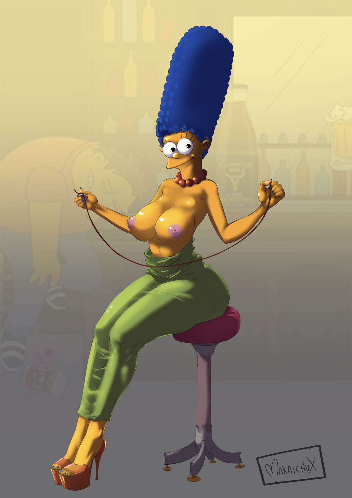 Marge Simpson topless
