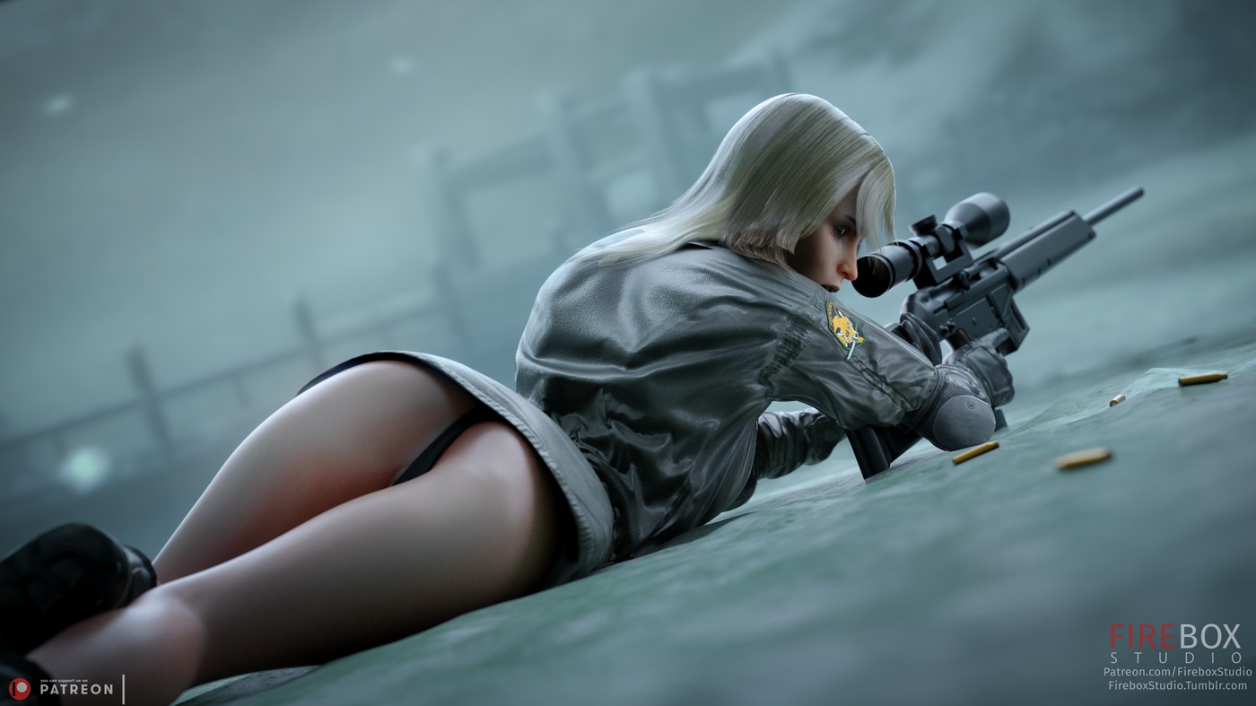 Sniper Wolf Metal Gear Solid pose sexy