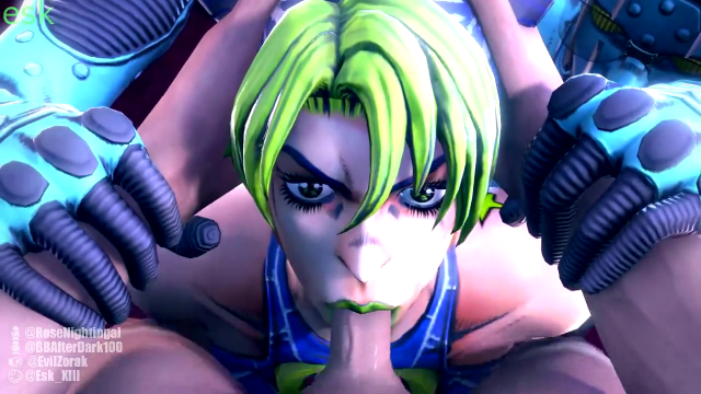 Jolyne Cujoh se fait baiser la bouche