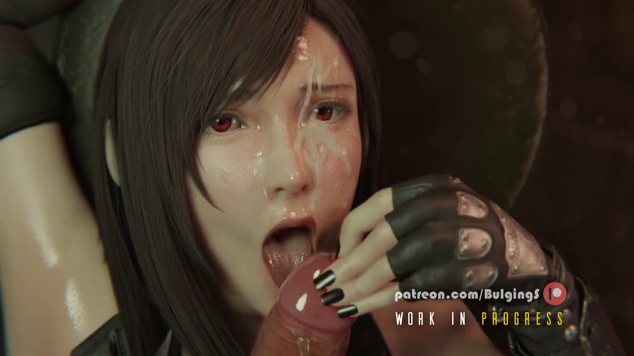 Tifa Lockhart éjaculation faciale hentai