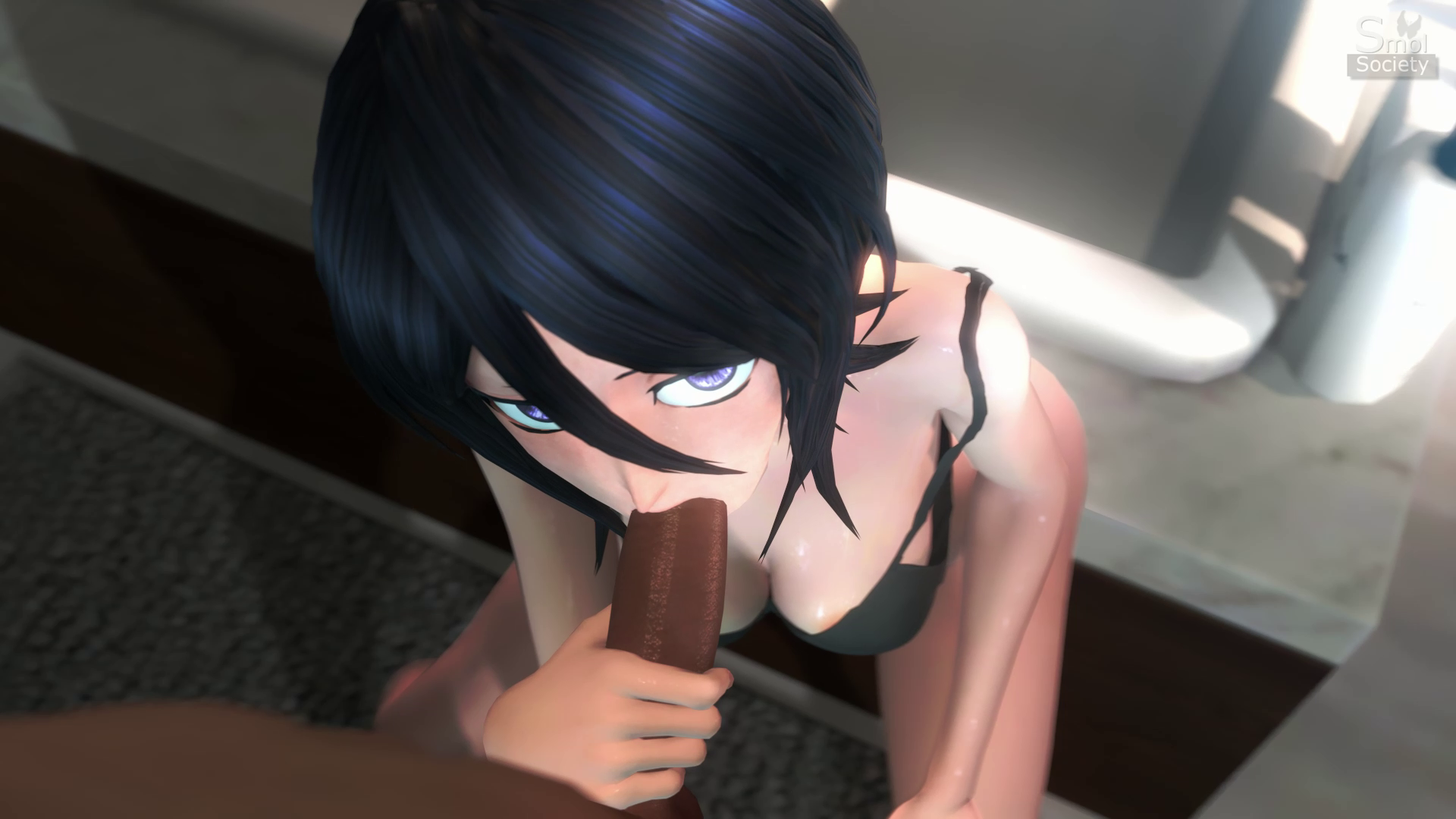 Rukia suce une bite noire