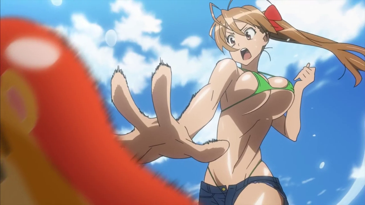 Highschool of the Dead scène de la plage